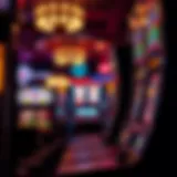 A captivating montage of casino slot machines lighting up at night, showcasing the thrill of gambling.