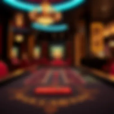 A stylish baccarat table in an online casino setting