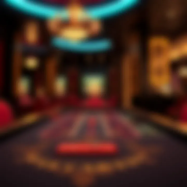 A stylish baccarat table in an online casino setting