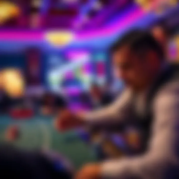 A player making strategic decisions while playing live baccarat