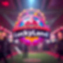Visual representation of the LuckyLand logo with vibrant colors
