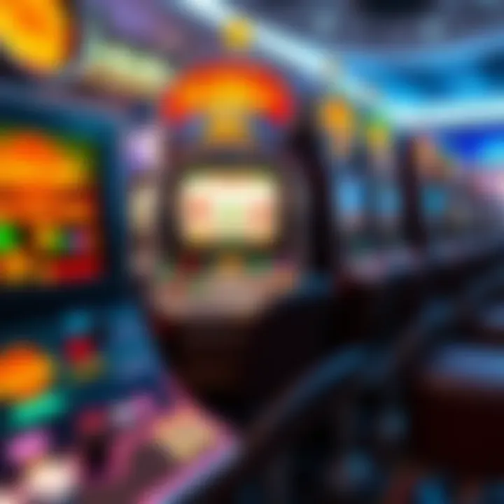 Diverse Slot Machine Options A visually appealing array of slot machine options available in LuckyLand Slots