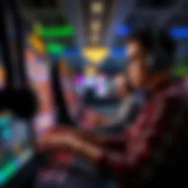 A user engaging with an online gaming platform