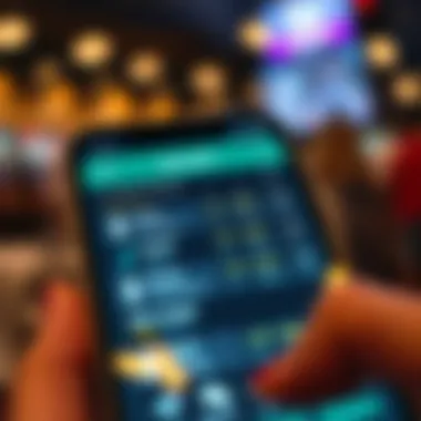 Close-up of sports betting odds displayed on a mobile device