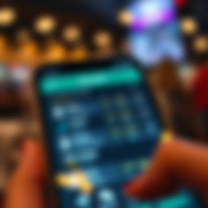 Close-up of sports betting odds displayed on a mobile device