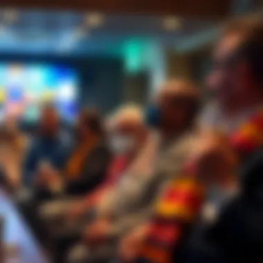 Local community members discussing the casino's impact in a town hall meeting