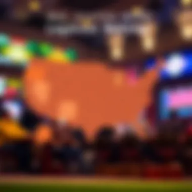 Map of US states with legalized sports betting