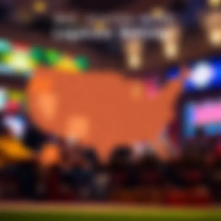 Map of US states with legalized sports betting