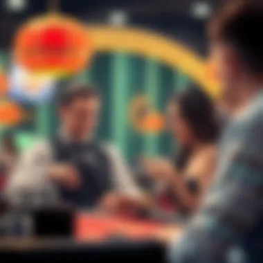 Engaging Live Dealer Experience Illustration of a player engaging with a live dealer