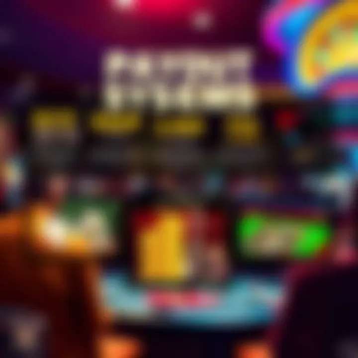 An infographic illustrating payout systems of various online casinos