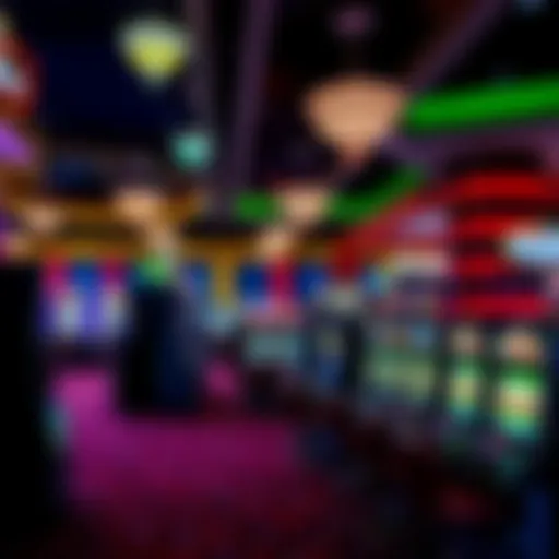 Vibrant casino floor with diverse slot machines