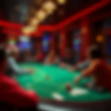 Lively Atmosphere in the Poker Room The lively atmosphere of the poker room