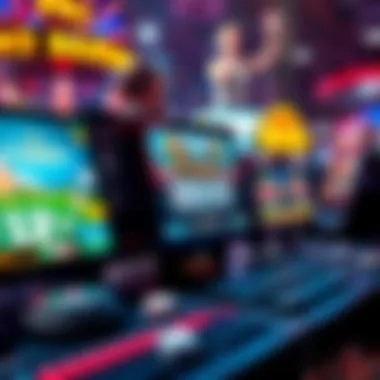 Visual representation of diverse online gaming platforms