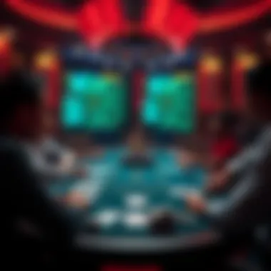 Strategic Poker Dynamics Strategic poker gameplay at a digital table