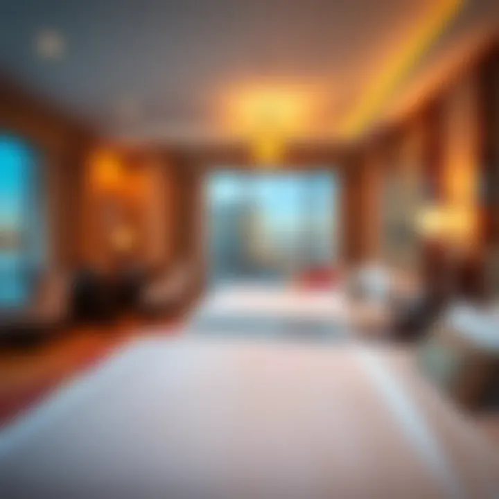 Luxurious guest room inside the Seneca Niagara Casino & Hotel