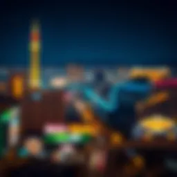 The dazzling skyline of Las Vegas at night