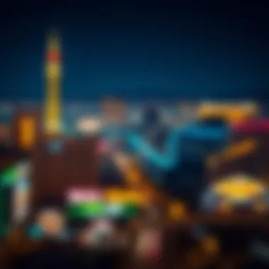 The dazzling skyline of Las Vegas at night