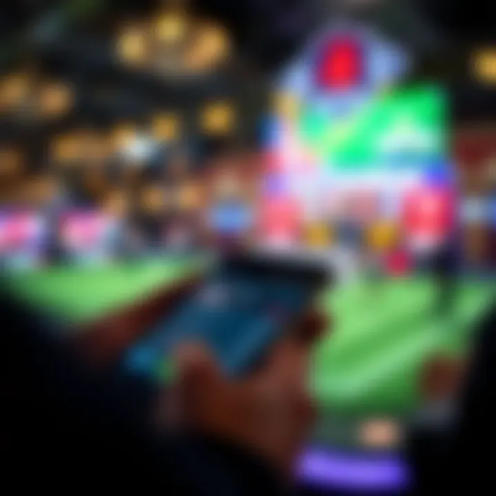 A smartphone displaying live betting functionality