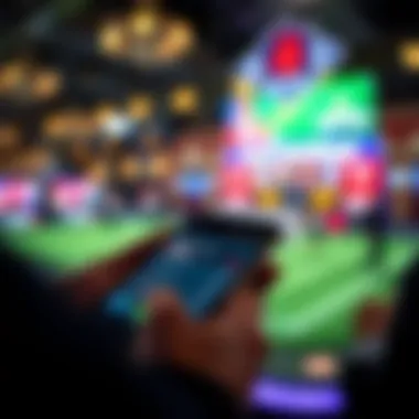 Live Betting Experience on Mobile A smartphone displaying live betting functionality
