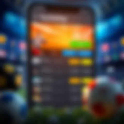 User interface of a top bookie app showcasing betting options