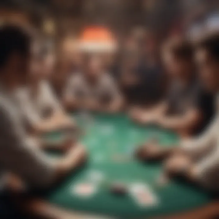 Players engaged in a high-stakes poker game, highlighting strategy and excitement