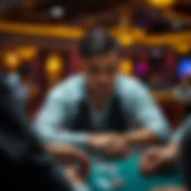 A focused player engaged in a game of poker