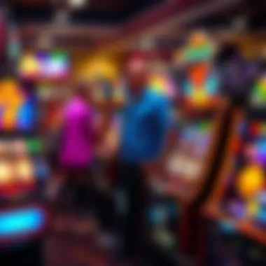 Colorful Slot Machines An enticing display of slot machines with colorful designs