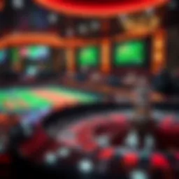 Live dealer roulette table with digital interface