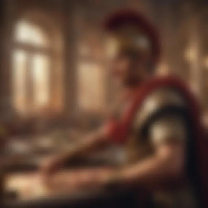 An artistic representation of ancient Rome, highlighting the historical context behind the Caesar Play Slot.