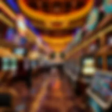 Bustling Casino Floor Interior view of a bustling casino floor