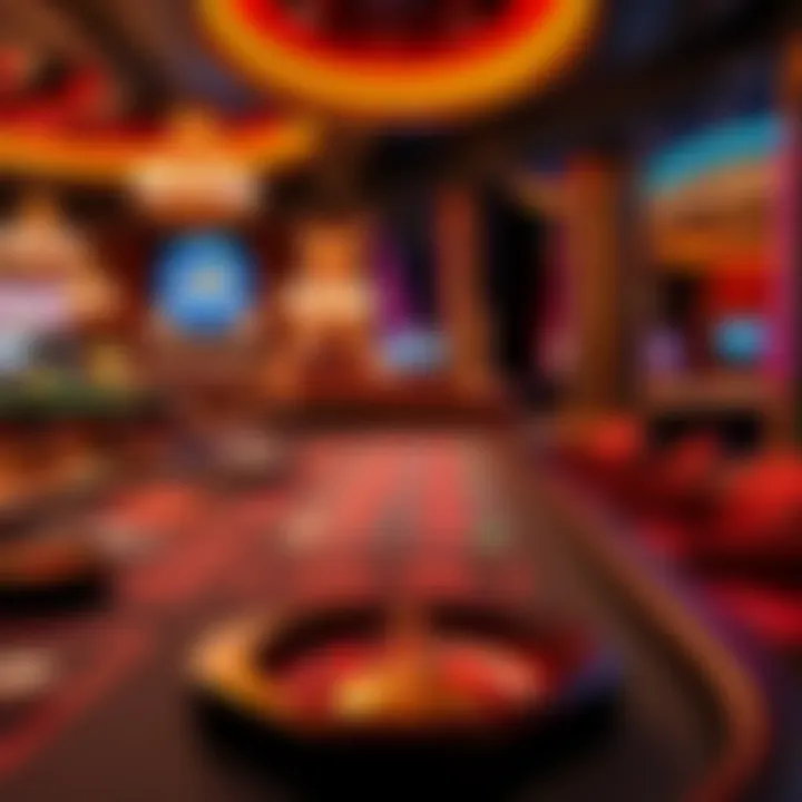 An elegant gaming table featuring a variety of casino games