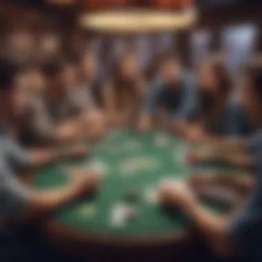 Visual representation of community engagement in poker