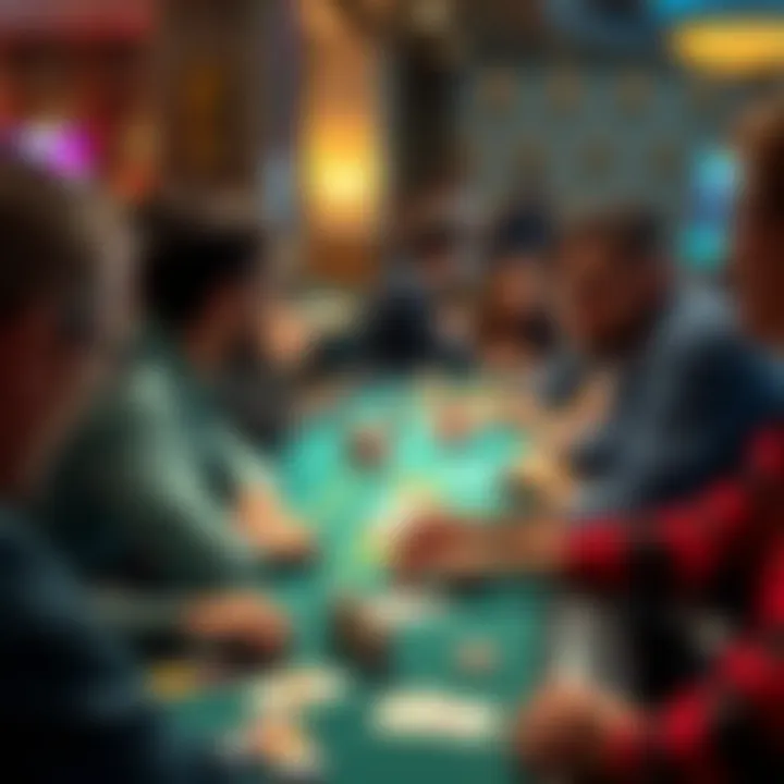 A vibrant community of players connecting through online multiplayer blackjack.