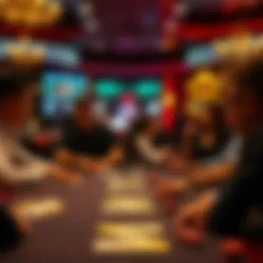 A visual representation of the psychological aspects involved in multiplayer blackjack.