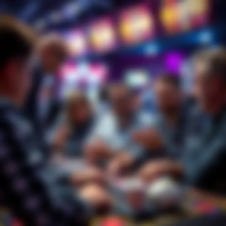 Enthusiasts Sharing Winning Strategies A group of enthusiastic players discussing strategies