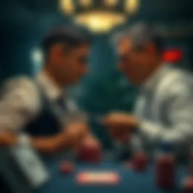 Psychological Duel Psychological duel in a two-person poker match