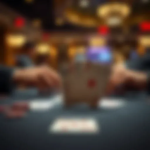 Strategic card placement during a two-player poker game