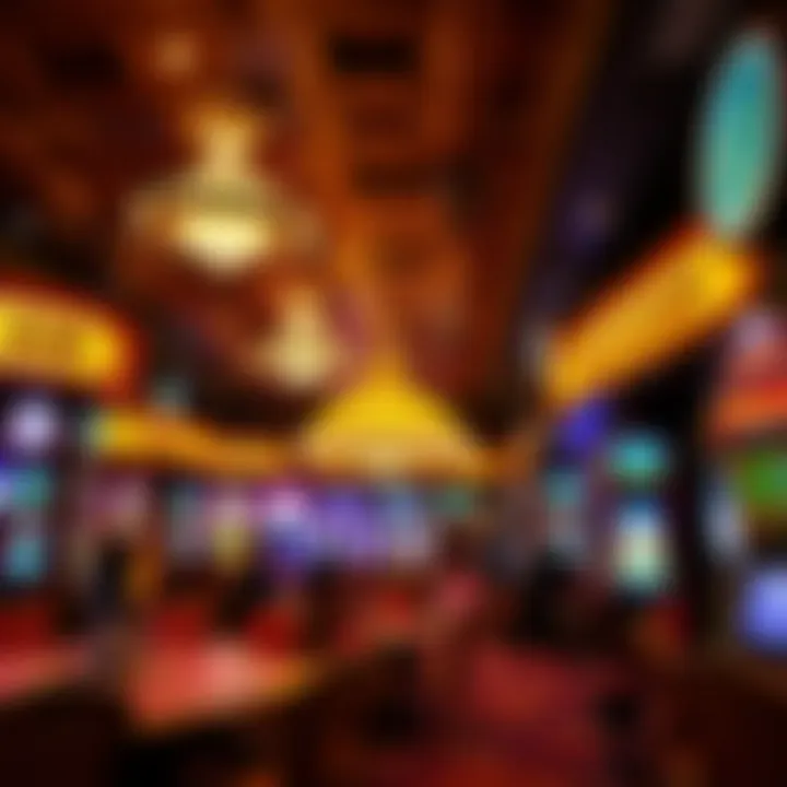 Casino Ambiance with Train Elements Interior of a casino with train-themed decor