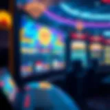 A serene view of a digital casino interface with vibrant games displayed