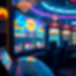 A serene view of a digital casino interface with vibrant games displayed