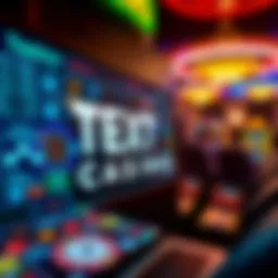 Conceptual illustration of a text casino interface showcasing interactive elements