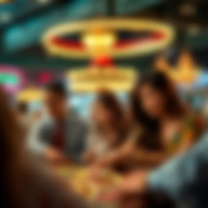 Visual representation of user engagement in a text casino environment