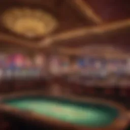 Vibrant interior of a cash casino in Las Vegas showcasing gaming tables and vibrant atmosphere