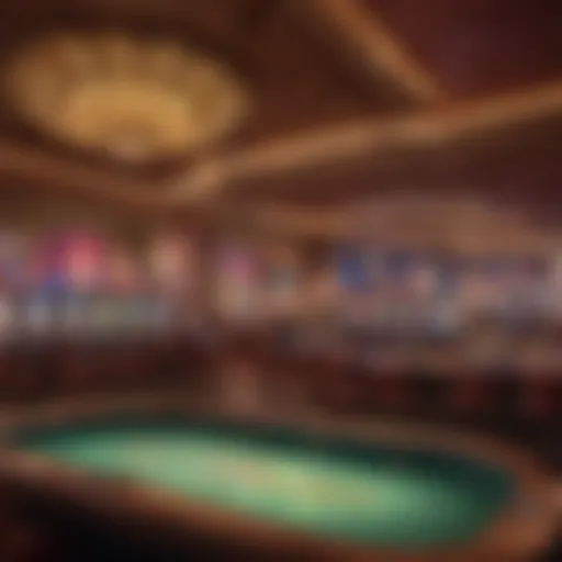 Vibrant interior of a cash casino in Las Vegas showcasing gaming tables and vibrant atmosphere