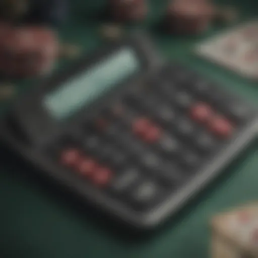 Visual representation of poker odds calculator interface