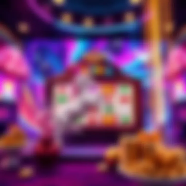 Stunning backdrop of the unicorn-themed slot environment