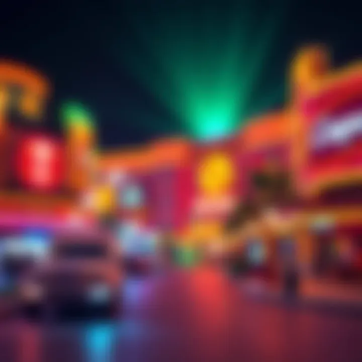 Vibrant Nightlife at Biloxi's New Casino Exterior image capturing the vibrant nightlife surrounding the new casino.