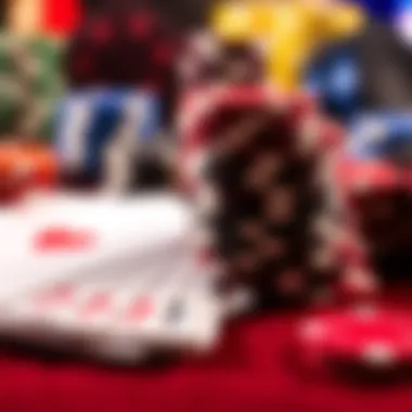 Poker Essentials: Chips and Cards Close-up of poker chips and cards ready for play