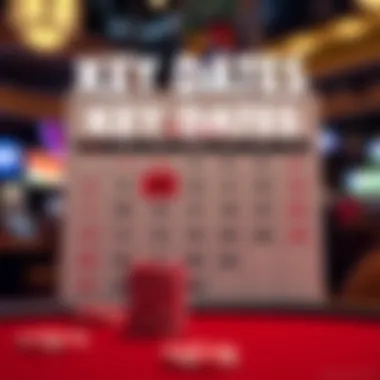 Key Dates for Upcoming Poker Tournaments A calendar marking important poker tournament dates