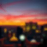 Stunning view of the Las Vegas skyline at sunset